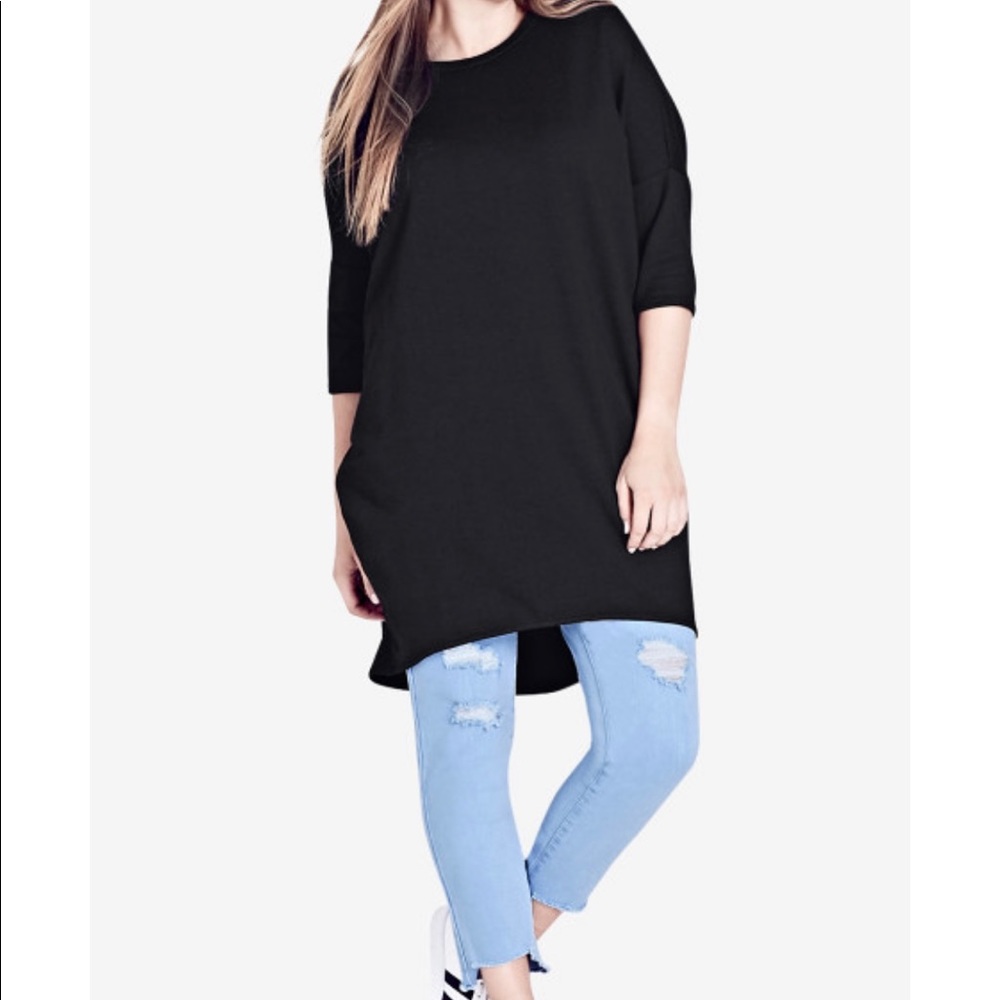 City Chic Oversize Longline Top L/20